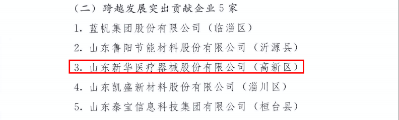 落实突破 春之号角——新华医疗荣获“跨越式发展突出贡献企业、质量强市突出贡献企业”两项称号